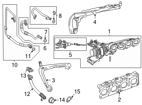 2020 Mercedes-Benz GLC300 Turbocharger & Components Diagram 2