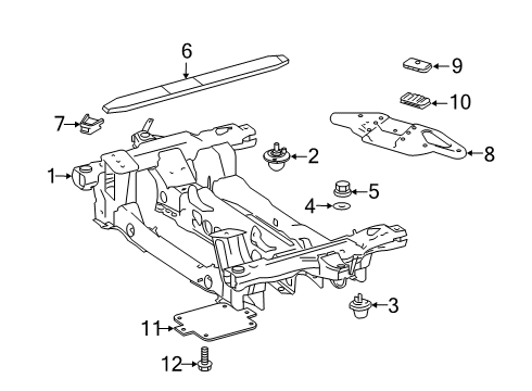 Engine Cradle Nut Diagram for 002-990-37-54