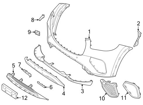 2024 Mercedes-Benz GLS450 Bumper & Components - Front Diagram 2