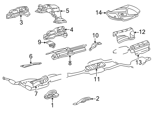 2003 Mercedes-Benz CL55 AMG Heat Shields Diagram