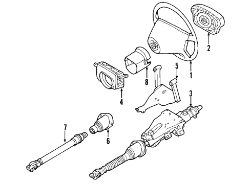 2006 Mercedes-Benz G55 AMG Steering Column & Wheel, Steering Gear & Linkage Diagram 1