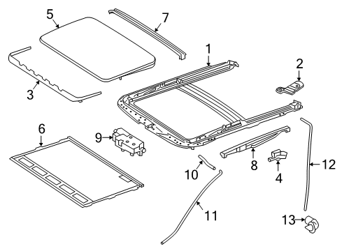 2017 Mercedes-Benz GLE400 Sunroof, Body Diagram 2