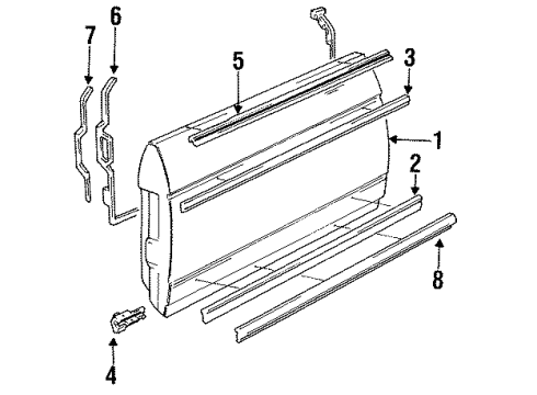 Belt Molding Diagram for 123-690-17-80