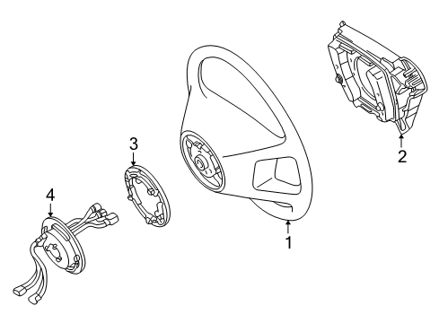 Steering Wheel Diagram for 170-460-36-03-7E80