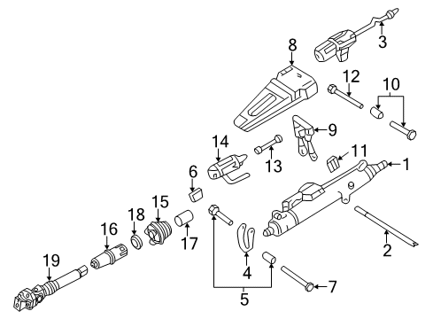 2011 Mercedes-Benz SL63 AMG Lower Steering Column Diagram