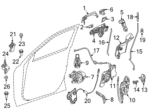 Lock Assembly Bracket Diagram for 166-723-11-14