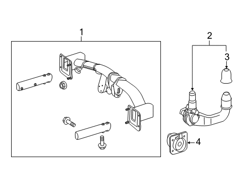 2012 Mercedes-Benz R350 Trailer Hitch Components