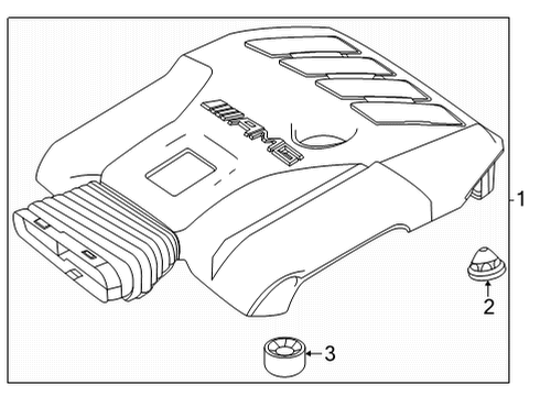 2023 Mercedes-Benz GLA45 AMG Engine Appearance Cover Diagram