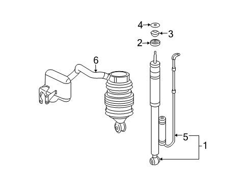 2007 Mercedes-Benz E350 Shocks & Components - Rear Diagram 1