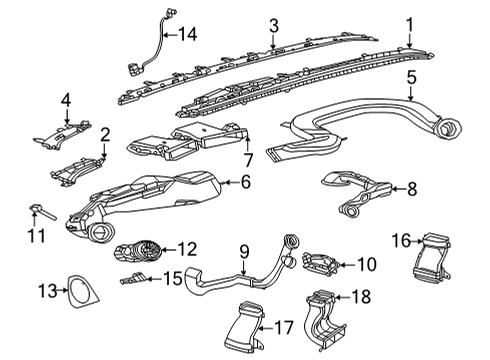 2023 Mercedes-Benz EQS 580 Ducts Diagram 1