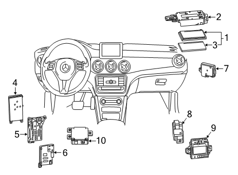 2019 Mercedes-Benz GLA250 Parking Aid Diagram 1