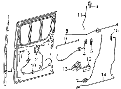 2022 Mercedes-Benz Sprinter 3500 Lock & Hardware Diagram 5