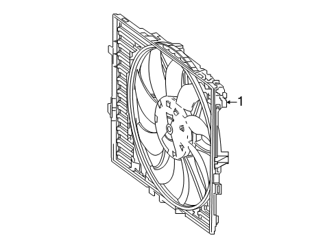 2019 Mercedes-Benz GLC63 AMG S Cooling System, Radiator, Water Pump, Cooling Fan Diagram 1