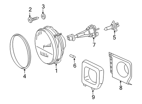 2009 Mercedes-Benz G55 AMG Headlamp Components