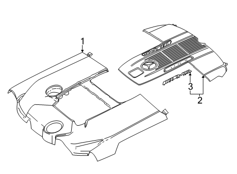 2019 Mercedes-Benz S65 AMG Engine Appearance Cover Diagram 1