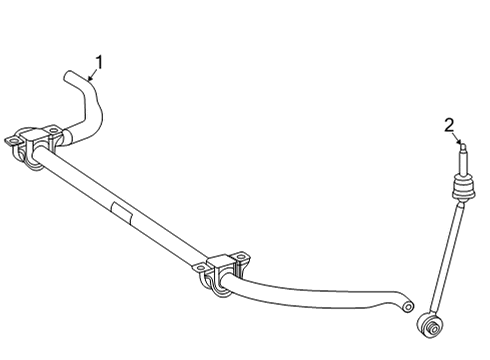 2024 Mercedes-Benz GLS450 Stabilizer Bar & Components - Front