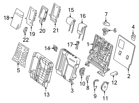 Armrest Diagram for 166-970-02-30-64-8T36