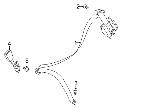 2014 Mercedes-Benz CL600 Seat Belt Diagram 2