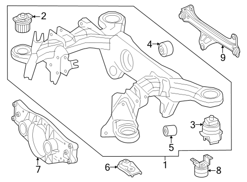 2023 Mercedes-Benz S580e Suspension Mounting - Rear Diagram