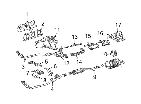 2009 Mercedes-Benz CLK350 Exhaust Manifold Diagram