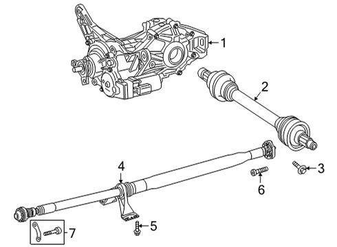 Drive Shaft Rear Bolt Diagram for 000000-007576