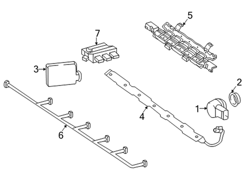 2022 Mercedes-Benz GLC43 AMG Electrical Components - Rear Bumper Diagram 2