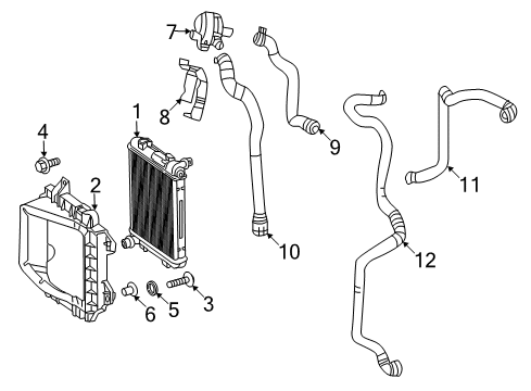 Upper Hose Diagram for 166-501-22-82