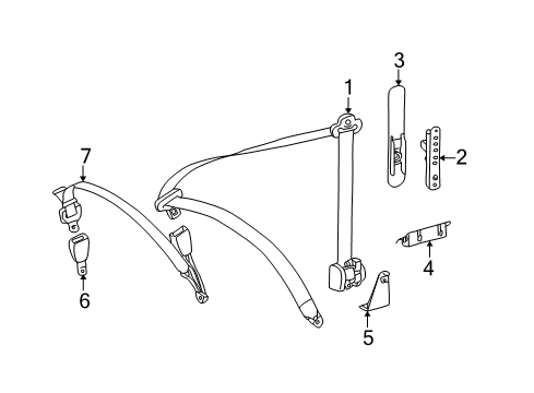 2005 Mercedes-Benz G500 Seat Belt Diagram 2