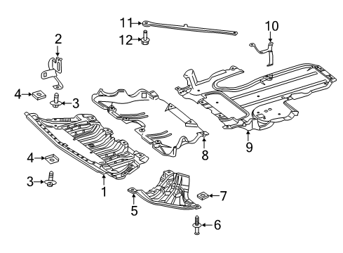 2017 Mercedes-Benz E43 AMG Splash Shields Diagram