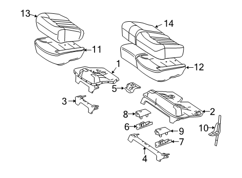 Seat Cover Diagram for 164-920-96-46-7J95