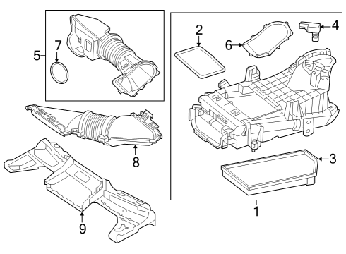 2023 Mercedes-Benz GLC300 Air Intake Diagram 1