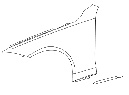 2023 Mercedes-Benz S580e Exterior Trim - Fender Diagram