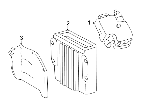 ECM Bracket Diagram for 163-545-04-40