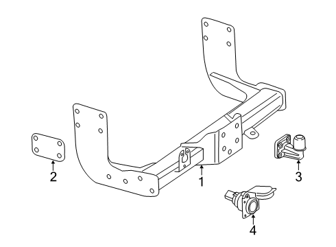 2020 Mercedes-Benz Sprinter 2500 Trailer Hitch Components Diagram