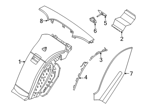 2021 Mercedes-Benz S580 Front Console, Rear Console Diagram 3