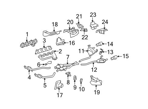 Catalytic Converter Diagram for 164-490-51-36-64