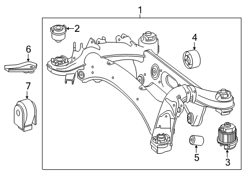 2021 Mercedes-Benz CLS450 Suspension Mounting - Rear