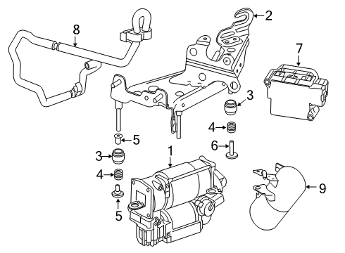 2023 Mercedes-Benz CLS450 Ride Control - Rear Diagram