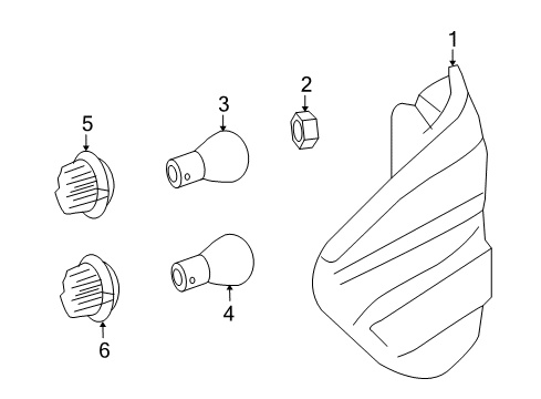 Tail Lamp Assembly Diagram for 164-820-29-64