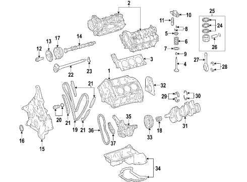 Camshaft Gear Diagram for 272-050-22-47