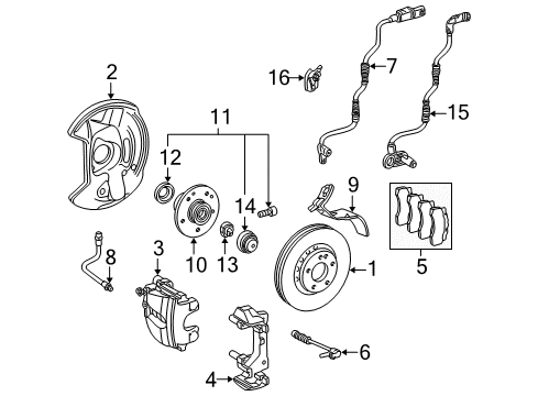 Brake Pads Diagram for 004-420-02-20-41