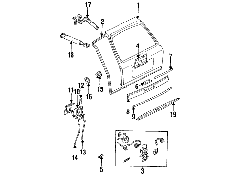 Hinge Diagram for 124-740-06-37