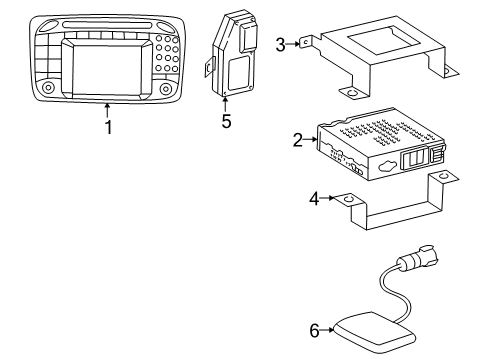 2004 Mercedes-Benz G55 AMG Navigation System Diagram