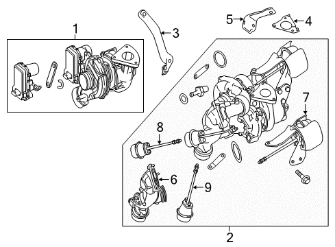 Turbocharger Diagram for 651-090-70-80-87