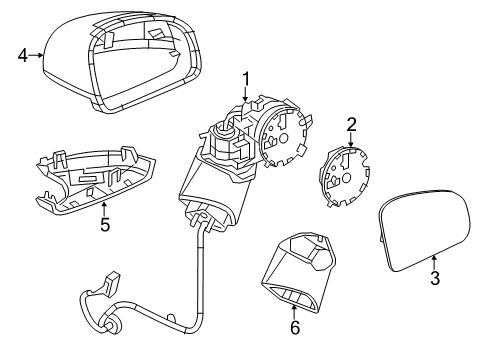 Mirror Glass Diagram for 231-810-23-21