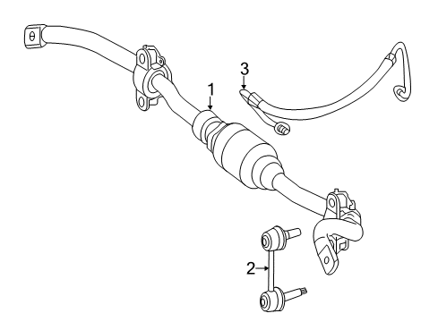 2018 Mercedes-Benz GLE350 Rear Suspension Components, Lower Control Arm, Stabilizer Bar Diagram 3