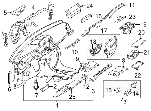 2013 Mercedes-Benz CL550 Instrument Panel Diagram