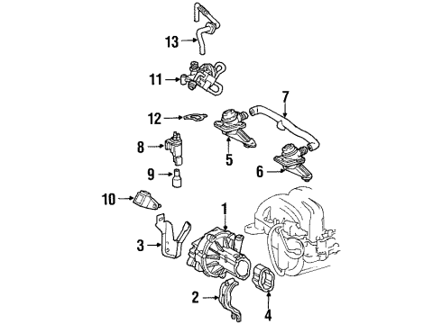 2000 Mercedes-Benz SL500 A.I.R. System Diagram