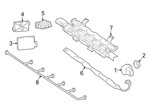 2020 Mercedes-Benz GLC63 AMG S Electrical Components - Rear Bumper