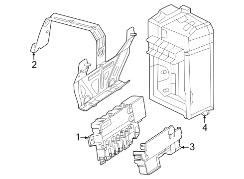 Fuse & Relay Box Bracket Diagram for 254-545-08-00